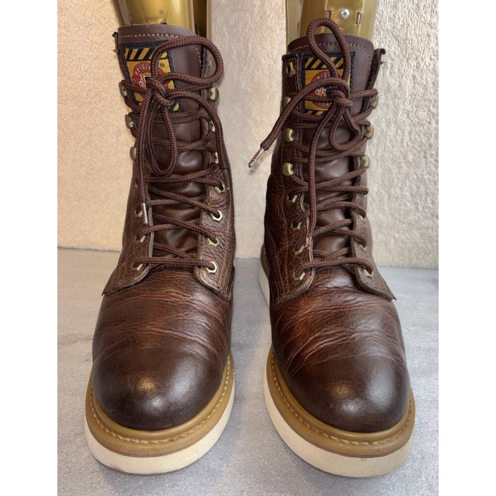 Justin Boots WK908 Men's size 9.5 W Brown Leather, Original Workboots,